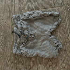 Zara Gray Striped Kids Shorts